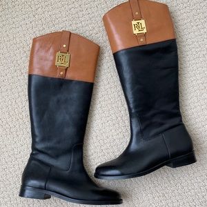 Ralph Lauren Two Tone Riding Boots
